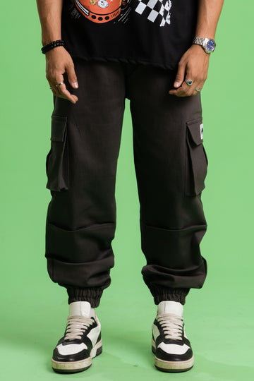 STEEL GRAY CARGO PANT (ELASTIC)