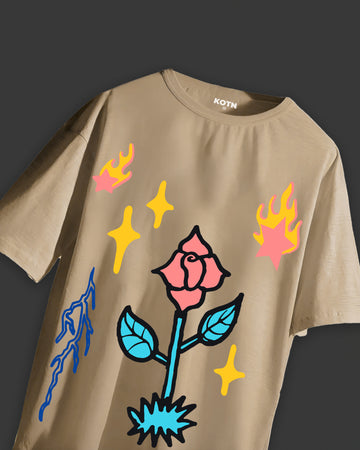 FLOWER OVERSIZED T-SHIRT