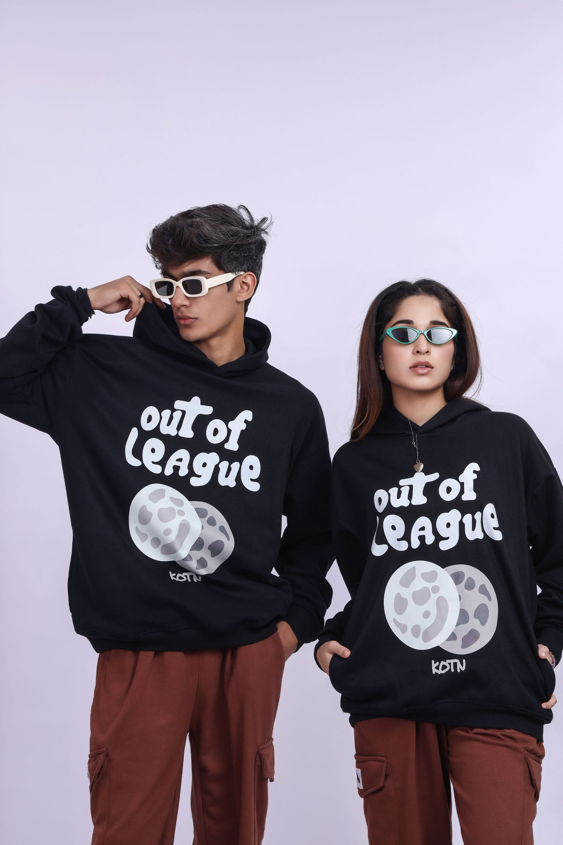 Out Of League Black Oversized Hoodie