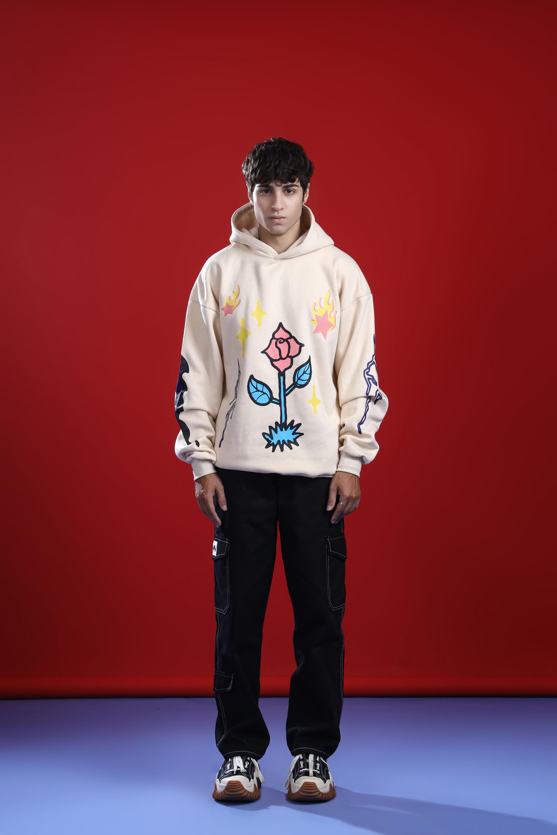 FLOWER OVERSIZED HOODIE