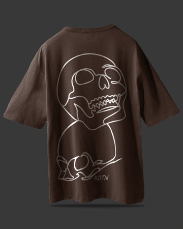 SKULL FACE OVERSIZED T-SHIRT