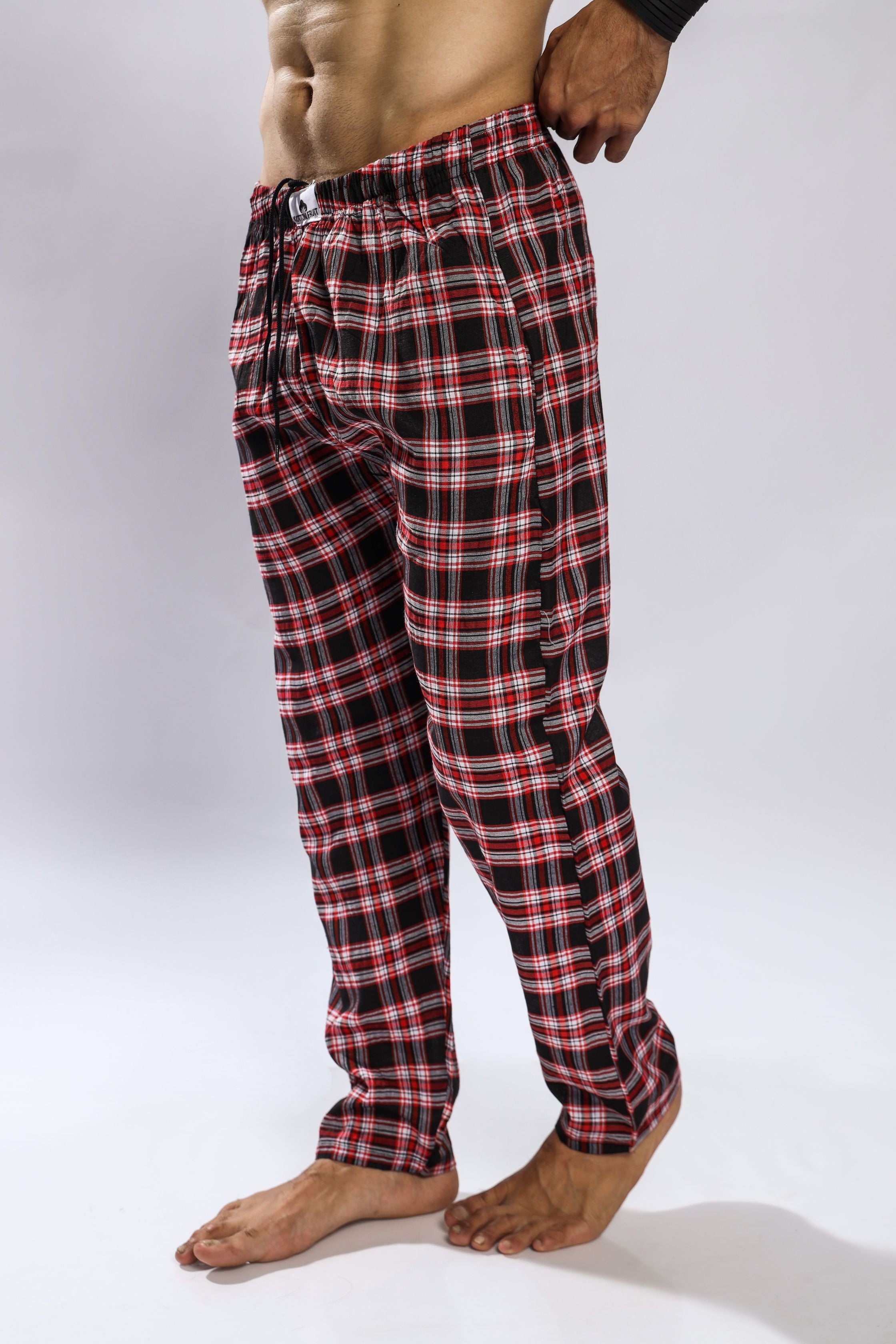 Red and black check pajamas sale