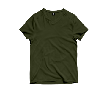 Olive Green V-Neck T-Shirt